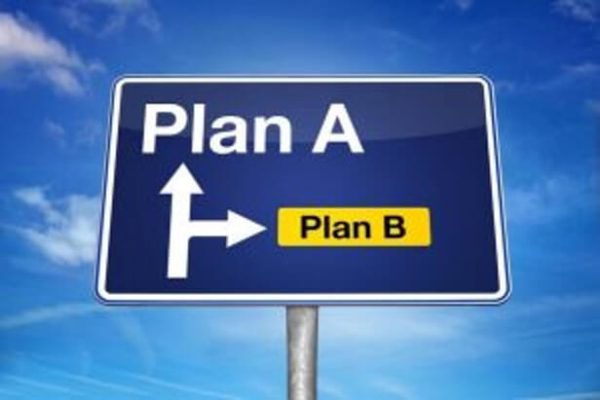 Plan A Plan B road sign