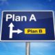 Plan A Plan B road sign
